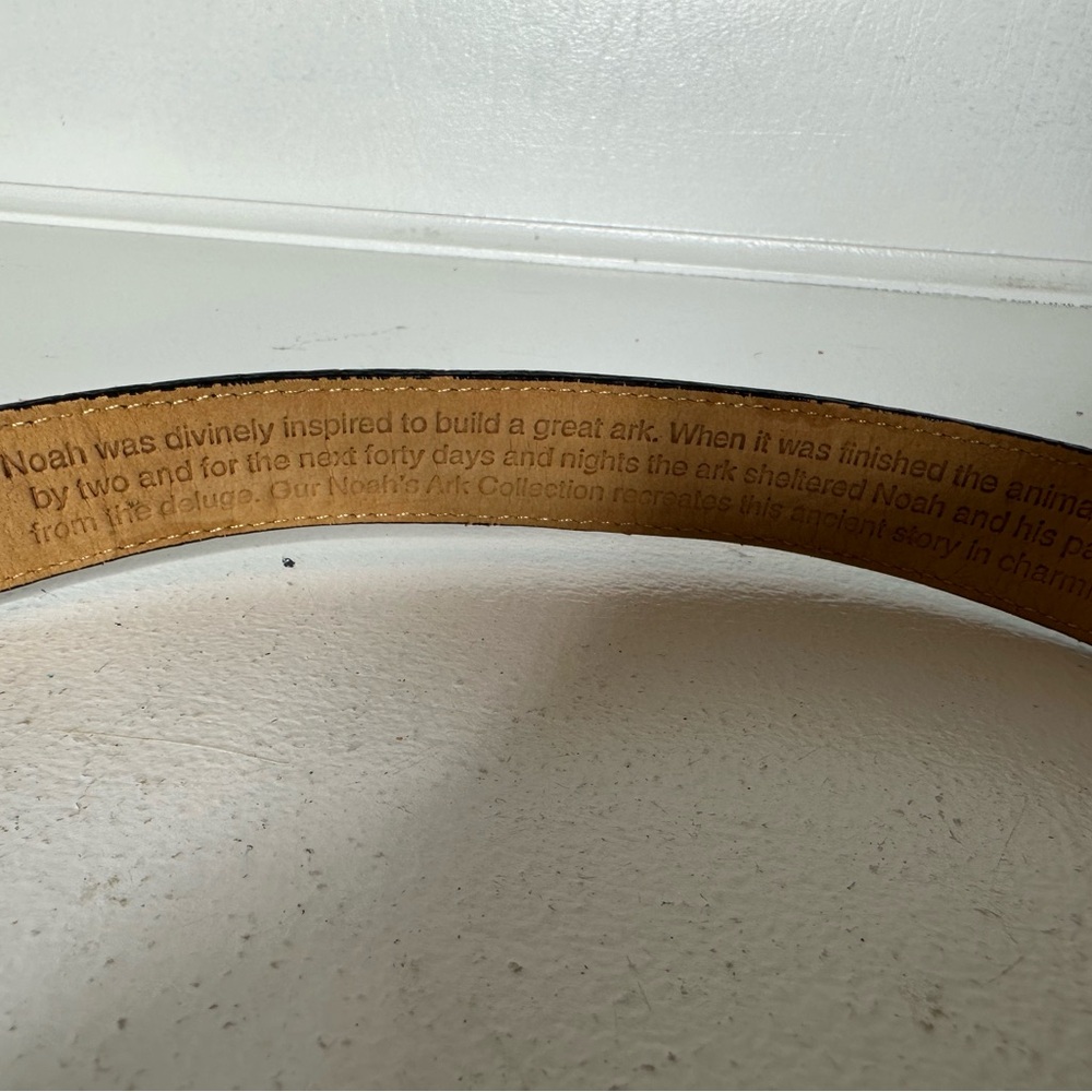 Brighton Museum Collection Black Leather Belt Women’s Small Silver Scroll Buckle - Picture 5 of 5